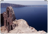 Обложка на автодокументы с уголками, Крит Руины над морем