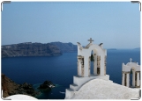 Обложка на автодокументы с уголками, Крит Море Церкви Колокол Санторини