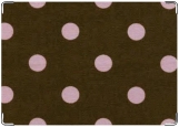 Обложка на паспорт с уголками, brown and pink polka dots L