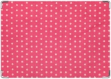 Обложка на паспорт с уголками, pink linen polka dots