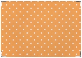 Обложка на паспорт с уголками, orange and white polka dots
