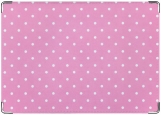 Обложка на паспорт с уголками, pink and white polka dots