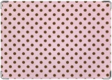 Обложка на паспорт с уголками, pink and brown polka dots