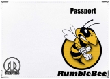 Обложка на паспорт с уголками, Rumble Bee