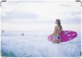 Обложка на паспорт с уголками, surf girl