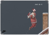 Обложка на паспорт с уголками, Just do it Santa