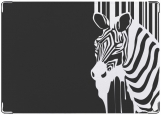 Обложка на паспорт с уголками, серая зебра