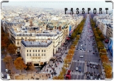 Обложка на паспорт с уголками, Улица Парижа