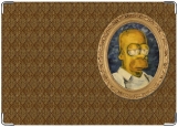 Обложка на паспорт с уголками, Портрет Гомера Симпсона
