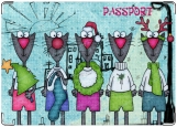 Обложка на паспорт с уголками, Коты