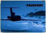 Обложка на паспорт с уголками, Самолет