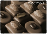 Обложка на паспорт с уголками, Шоколадные конфеты