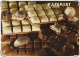 Обложка на паспорт с уголками, Шоколад