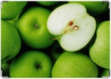 Обложка на паспорт с уголками, Зелёные яблоки