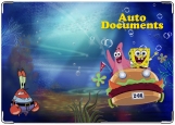 Обложка на автодокументы с уголками, spongeBob