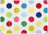 Обложка на автодокументы с уголками, multy color polka dots