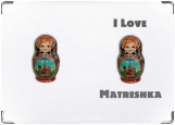 Обложка на автодокументы с уголками, I Love Matreshka