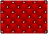 Обложка на паспорт с уголками, Обивка с бриллиантами (красная)