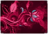 Обложка на автодокументы с уголками, Огненная роза