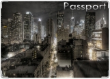 Обложка на паспорт с уголками, City