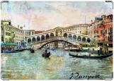 Обложка на паспорт с уголками, Венеция ретро