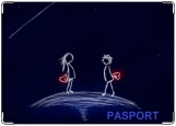Обложка на паспорт с уголками, Love