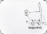 Обложка на автодокументы с уголками, Водолей (кошка)