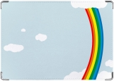 Обложка на автодокументы с уголками, радуга