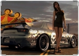 Обложка на автодокументы с уголками, Девушка и авто