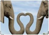 Обложка на паспорт с уголками, Влюбленные слоны