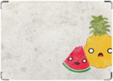 Обложка на паспорт с уголками, фрукты