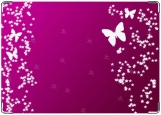 Обложка на паспорт с уголками, Бабочки на розовом фоне