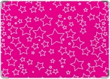 Обложка на паспорт с уголками, Розовый фон звездочки