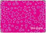 Обложка на автодокументы с уголками, Розовый фон звездочки на права