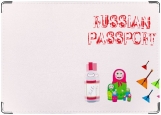 Обложка на паспорт с уголками, RUSSIAN PASSPORT