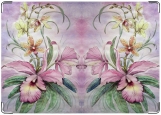 Обложка на паспорт с уголками, Нарисованные орхидеи