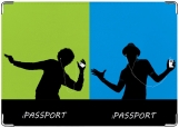 Обложка на паспорт с уголками, iPOD