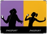 Обложка на паспорт с уголками, iPOD2