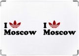 Обложка на паспорт с уголками, I love Moscow