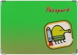 Обложка на паспорт с уголками, Doodle jump