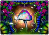 Обложка на автодокументы с уголками, волшебный гриб
