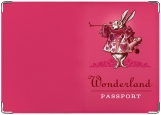 Обложка на паспорт с уголками, Wonderland