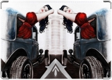 Обложка на паспорт с уголками, Pin up girl