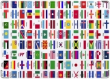Обложка на паспорт с уголками, флаги стран мира