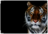 Обложка на автодокументы с уголками, тигр