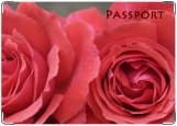 Обложка на паспорт с уголками, Роза