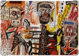 Обложка на паспорт с уголками, basquiat