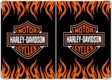 Обложка на автодокументы с уголками, Harley Davidson
